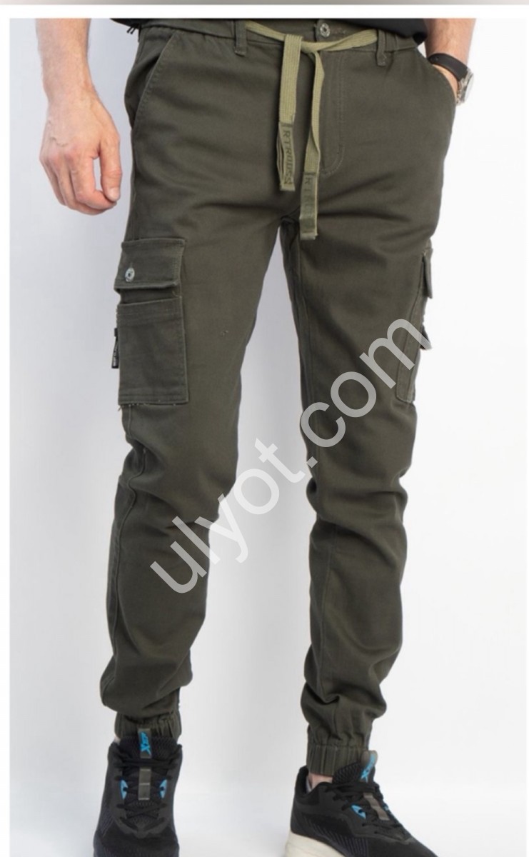 ДЖИНСЫ RTROOSS (29-36) КАРГО ХАКИ 8076-2