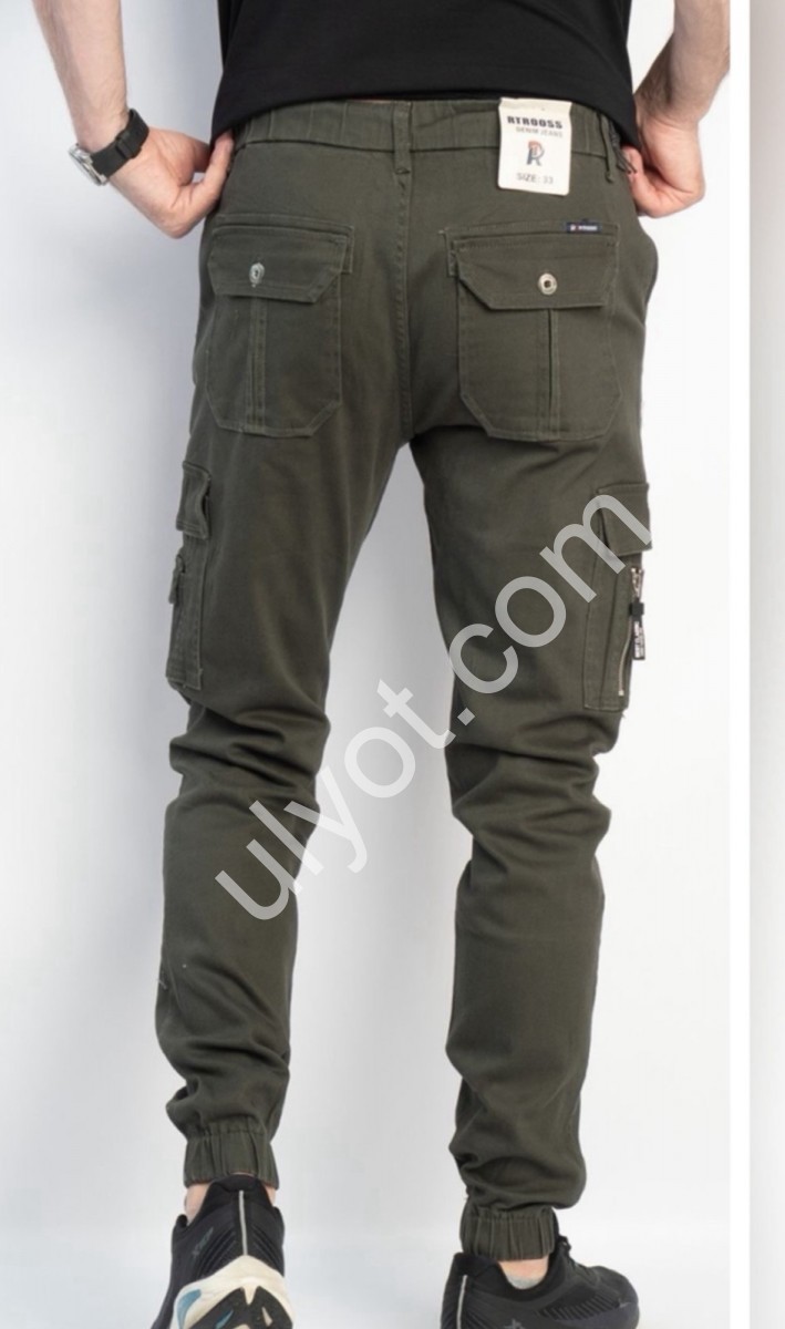 ДЖИНСИ RTROOSS (29-36) КАРГО ХАКІ 8076-2