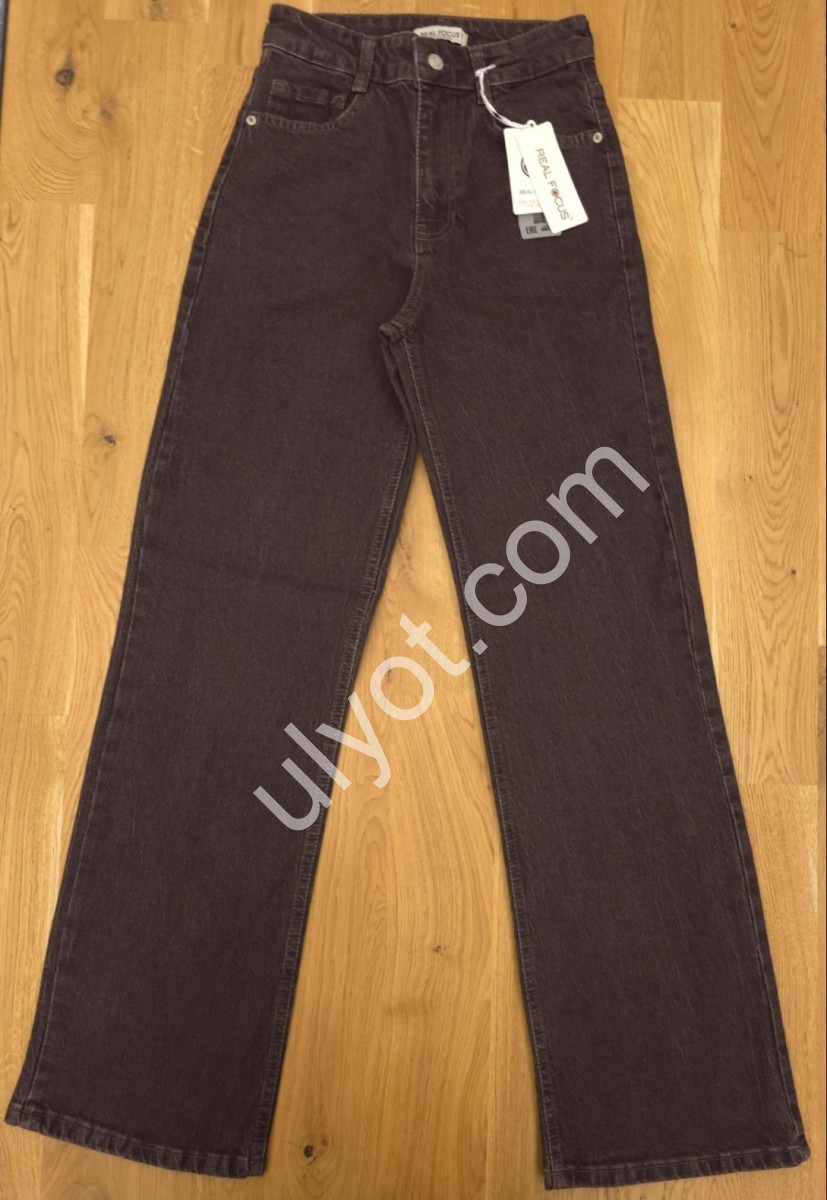 ДЖИНСЫ REAL FOCUS (25-30) ШОКОЛАД 1342-407