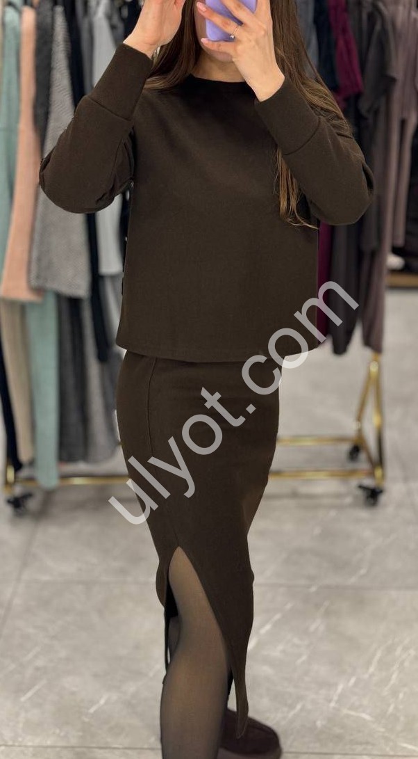 КОСТЮМ (42-52) АНГОРА ШОКОЛАД 499