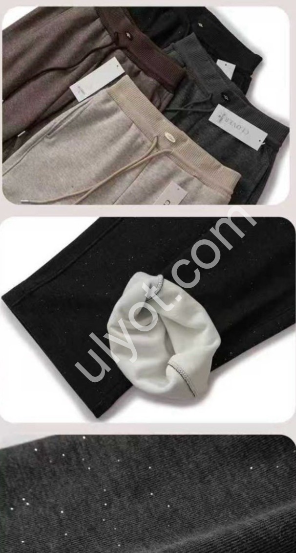 ШТАНИ (M-2XL) Хутро Графіт 4983