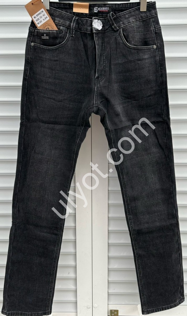 ДЖИНСЫ REIGOUSE (32-42) ФЛИС ГРАФИТ 9907