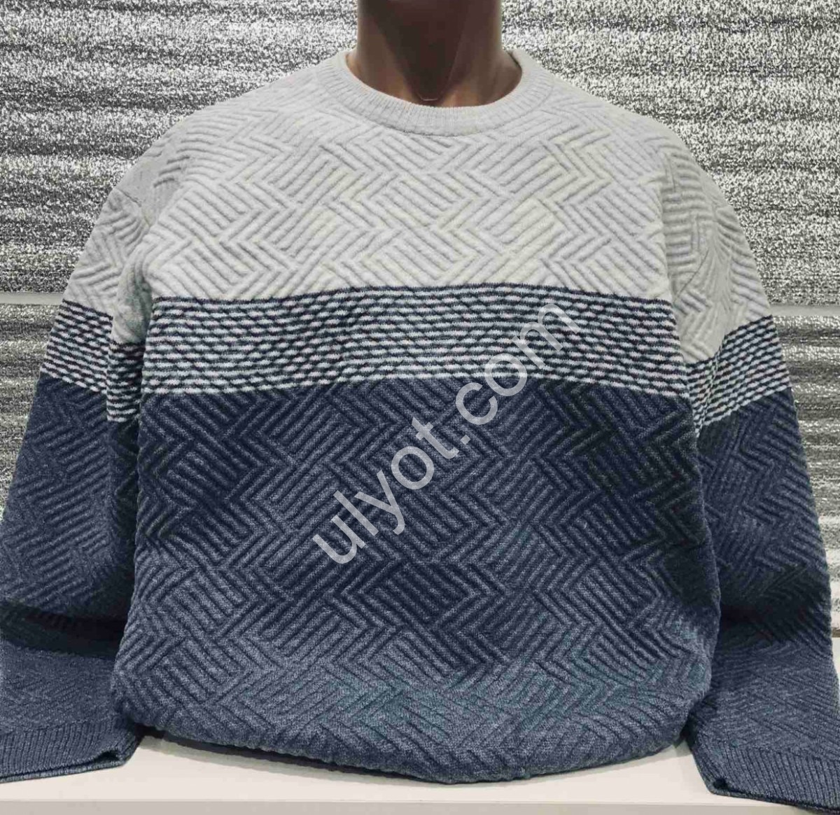 СВИТЕР DEVANTI (3XL-5XL) ДЖИНС 72178-1