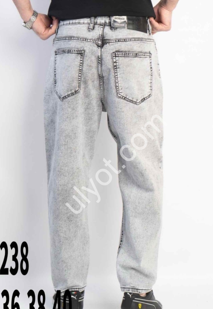 ДЖИНСЫ GAXGAX (30-40) СЕРЫЙ 1238