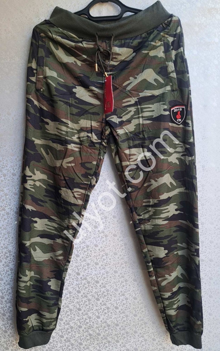 СПОРТ.ШТАНЫ (M-3XL) МАНЖЕТ ХАКИ 615/2