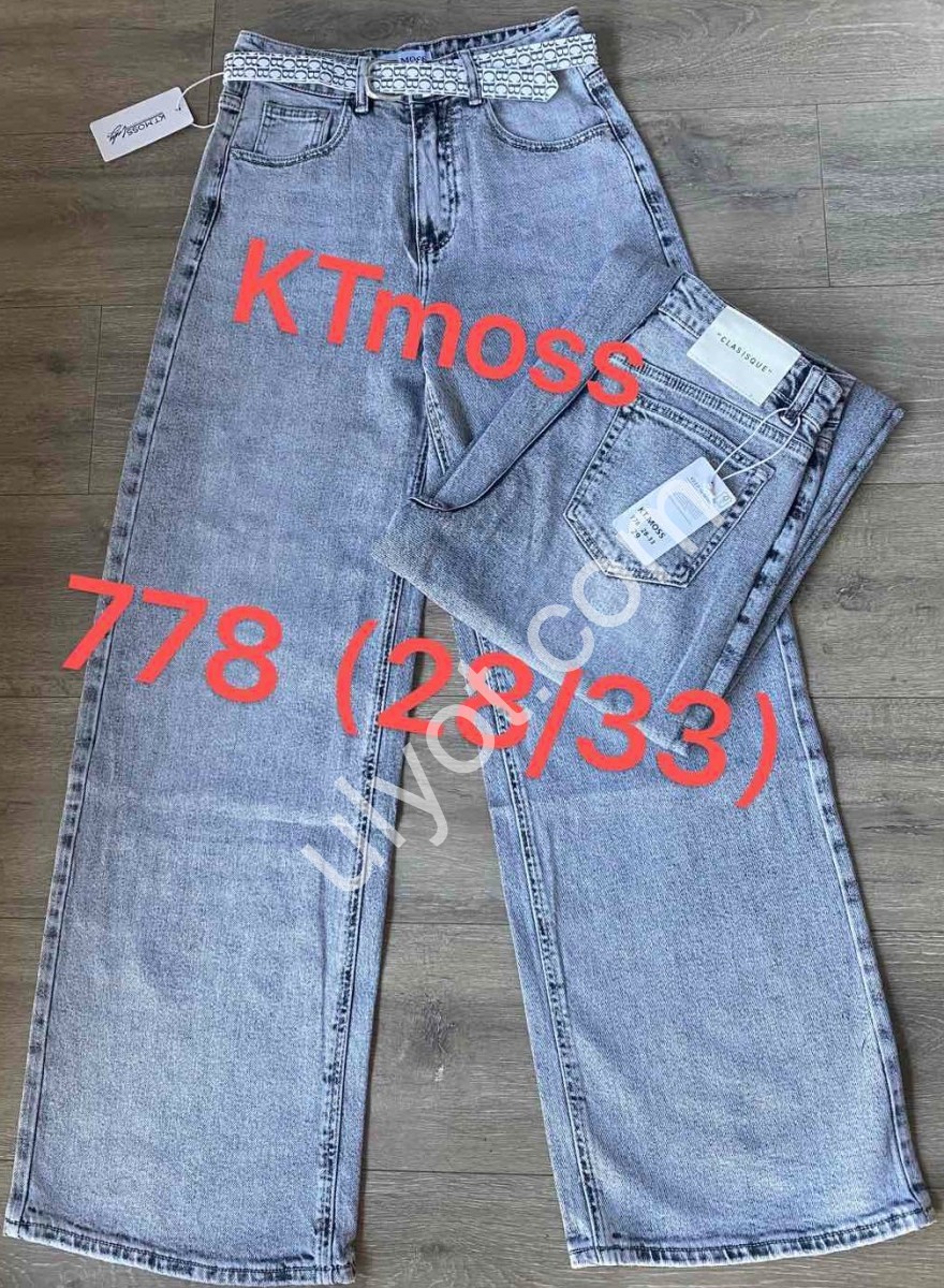 ДЖИНСЫ KT.MOSS (28-33) СЕРЫЙ 778