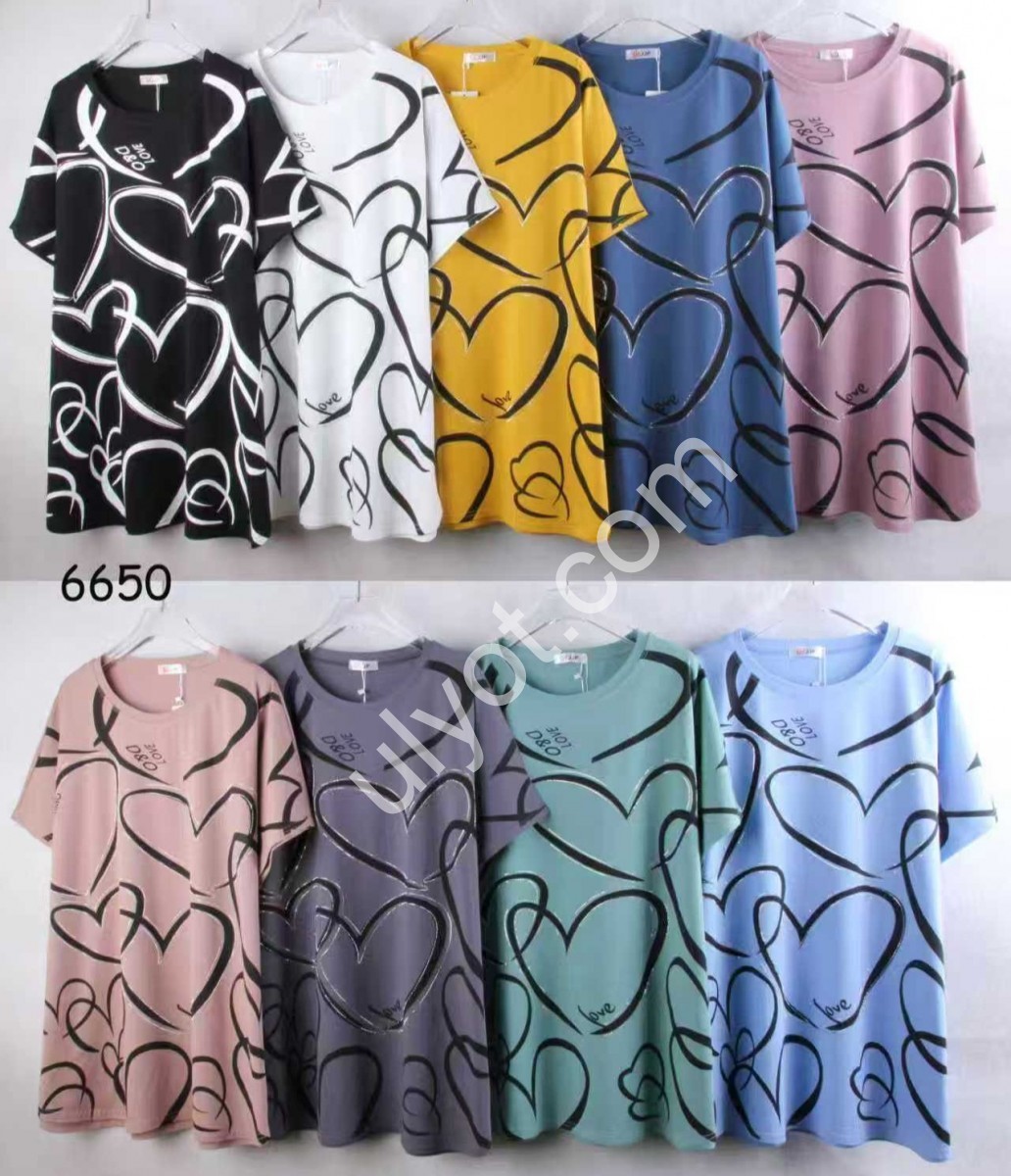 ФУТБОЛКА JJF (ONE SIZE БАТАЛ) МИКС 6650