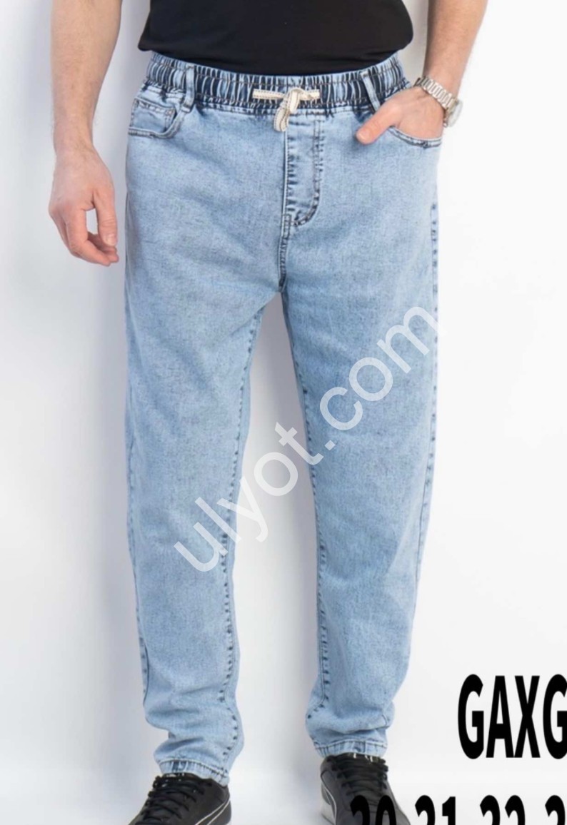 ДЖИНСЫ GAXGAX (30-40) ГОЛУБОЙ 1222