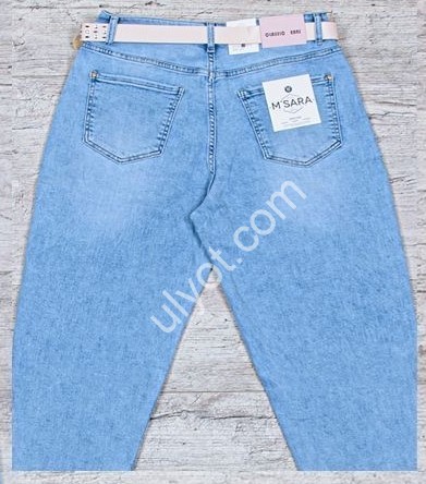 ДЖИНСЫ M.SARA (L-4XL) ГОЛУБОЙ 581-5