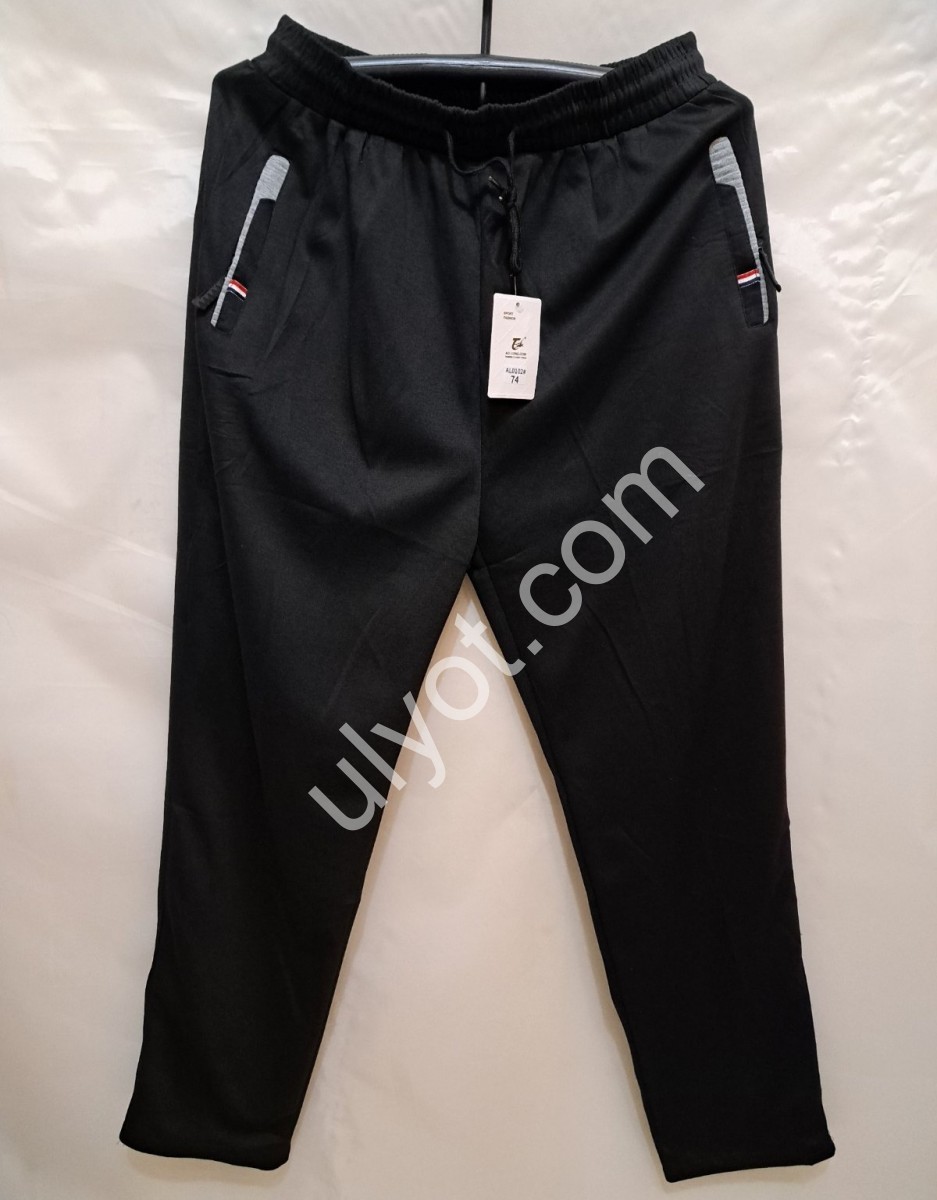 СПОРТ.ШТАНЫ (70-78) ПРЯМОЙ ЧЕРНЫЙ 0102
