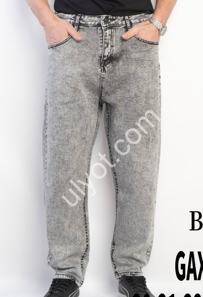 ДЖИНСЫ GAXGAX (30-40) СЕРЫЙ 1253