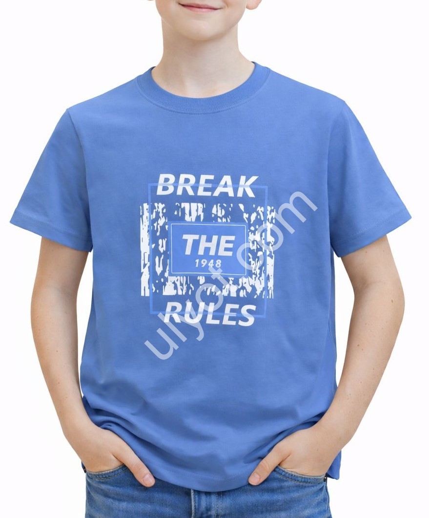 ФУТБОЛКА  (7-12 ЛЕТ) ГОЛУБОЙ 