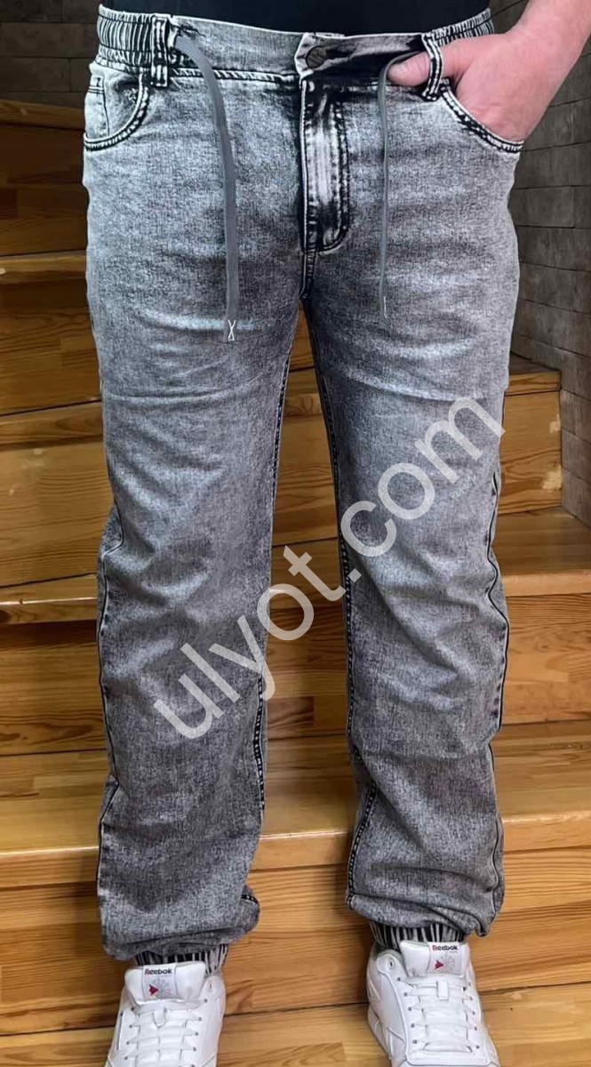 ДЖИНСЫ LONGFEI (29-38) МАНЖЕТ СЕРЫЙ 508