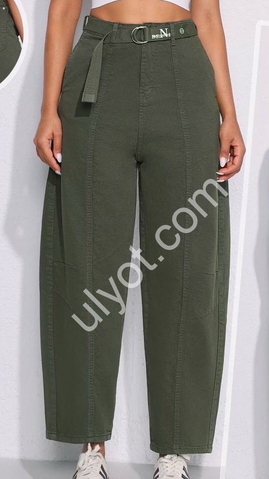 ДЖИНСЫ M.SARA (XS-XL) ХАКИ 1667-25