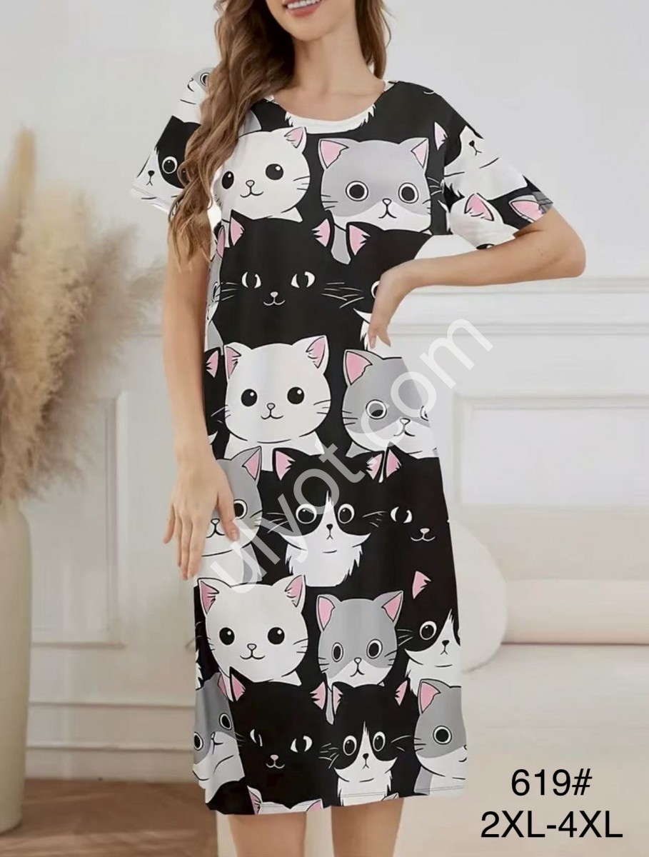ТУНИКА (2XL-4XL) КОТЫ 619