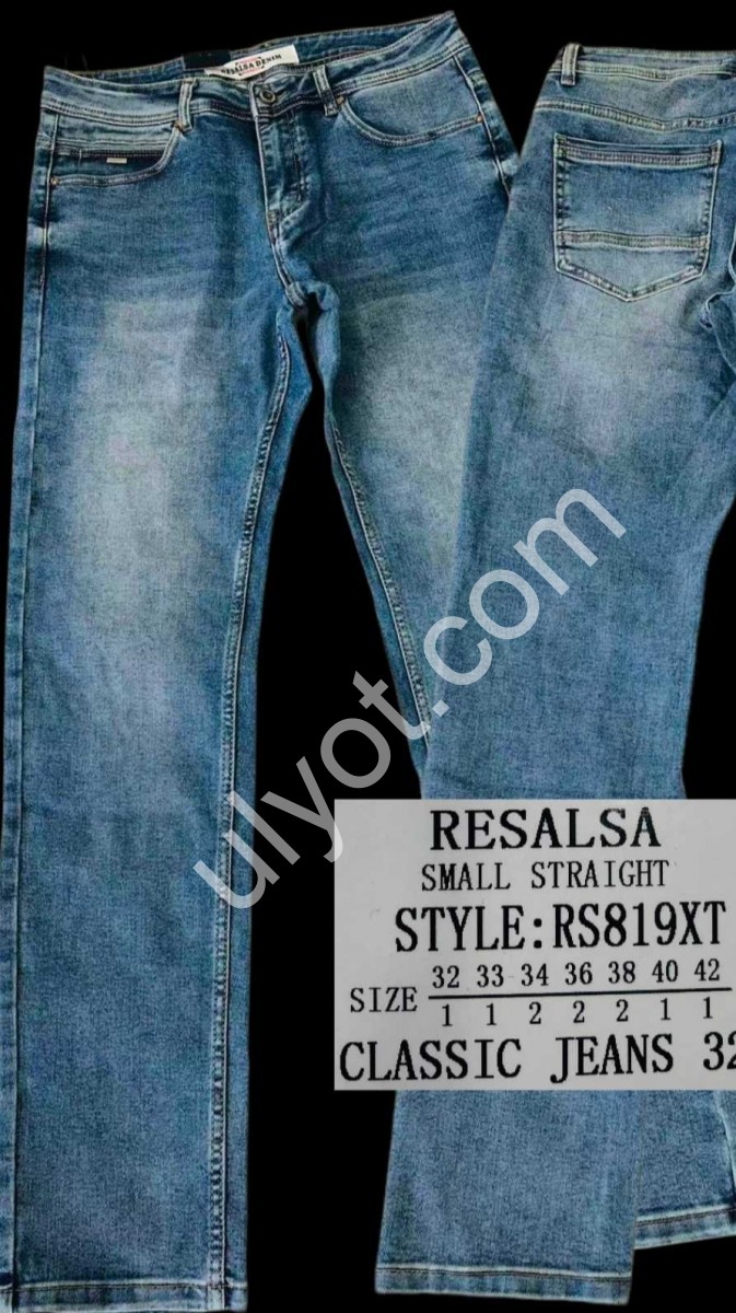 ДЖИНСЫ RESALSA (32-42) СИНИЙ 819