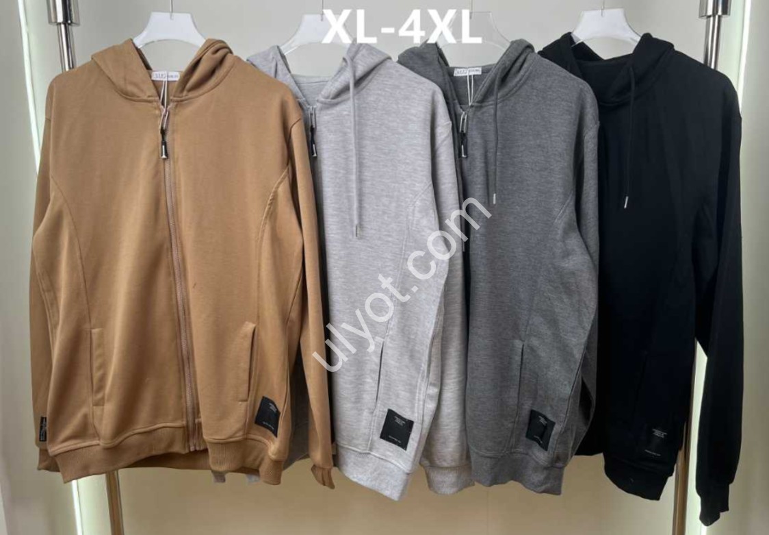 ХУДИ (48-54) СВ.СЕРЫЙ ZIP-911