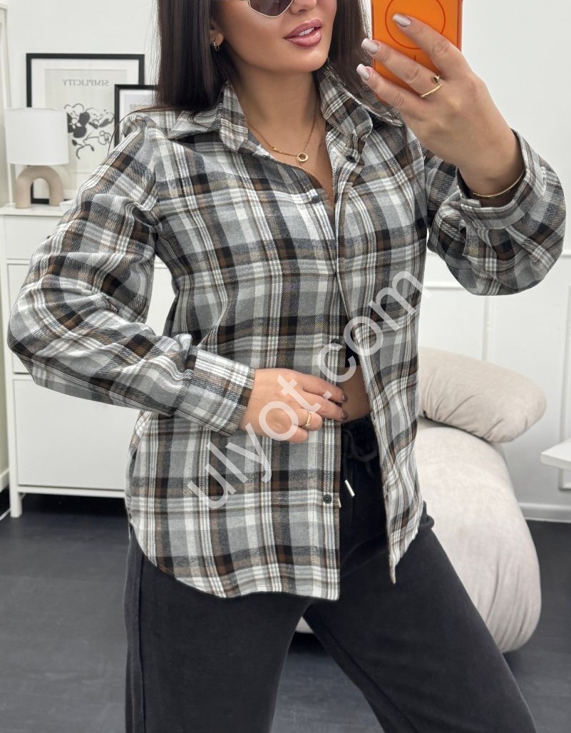 СОРОЧКА(40-52) СІРИЙ 387