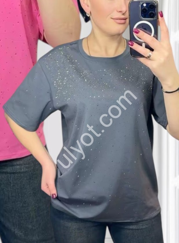 ФУТБОЛКА (L-2XL) СТРАЗЫ МИКС 26002