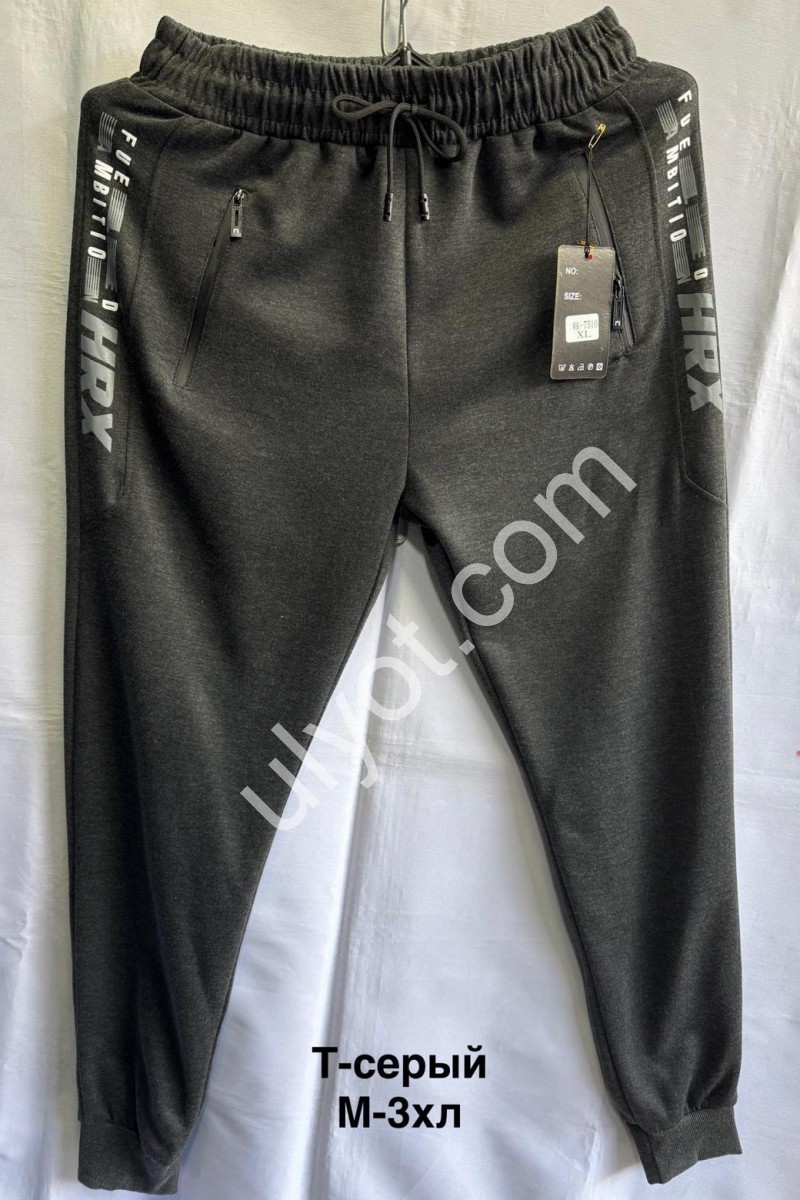 СПОРТ.ШТАНЫ (M-3XL) ГРАФИТ 2818