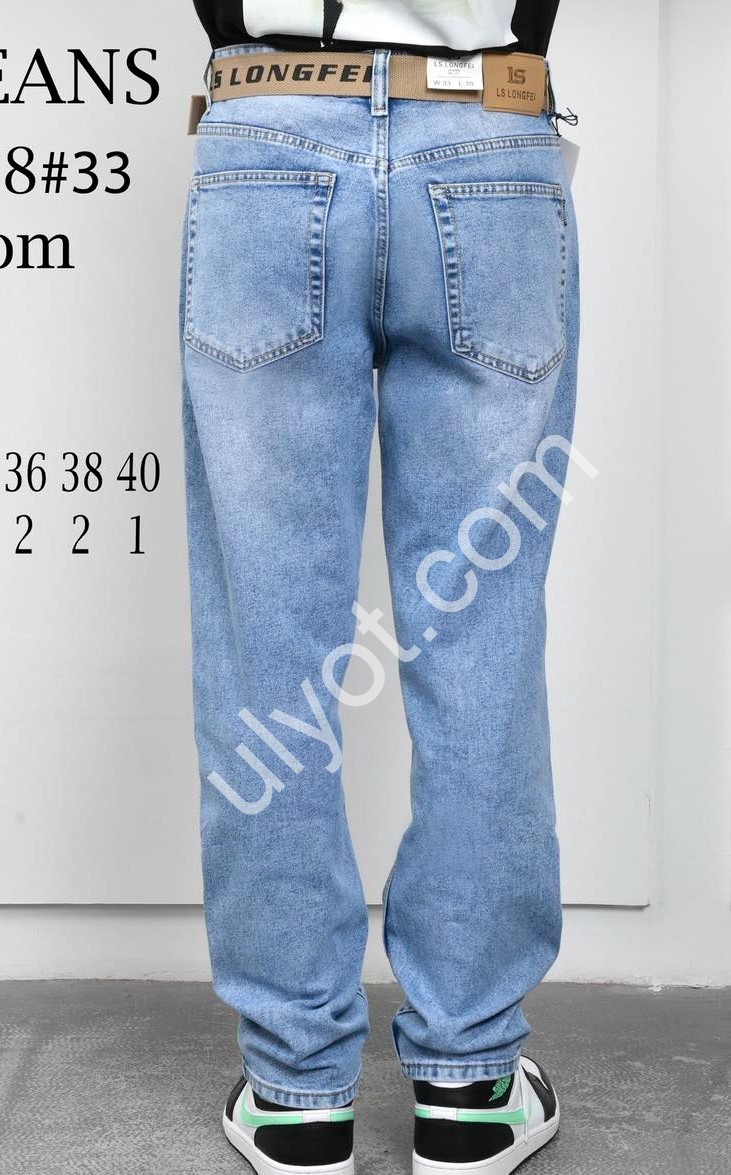ДЖИНСЫ LS JEANS (32-40) ГОЛУБОЙ 964-8