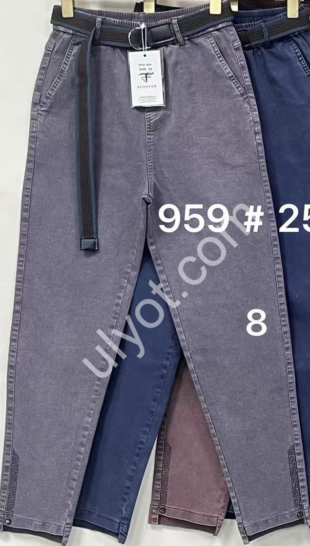 ДЖИНСЫ (25-30) КОРИЧНЕВЫЙ 959-5