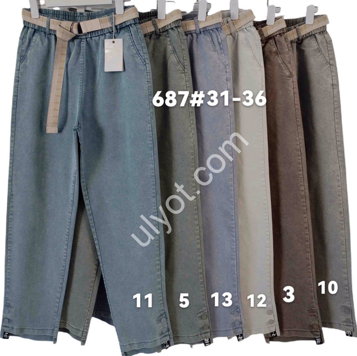 ДЖИНСЫ (31-36) КОРИЧНЕЫВЙ 687-3