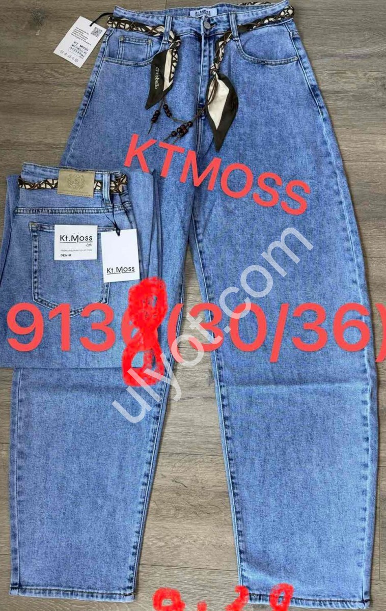 ДЖИНСИ KT.MOSS (30-36) БЛАКИТНИЙ 9138