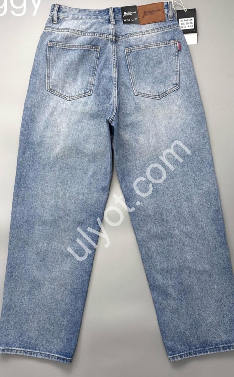 Фото 1 ДЖИНСЫ REIGOUSE (28-36) ГОЛУБОЙ 6736