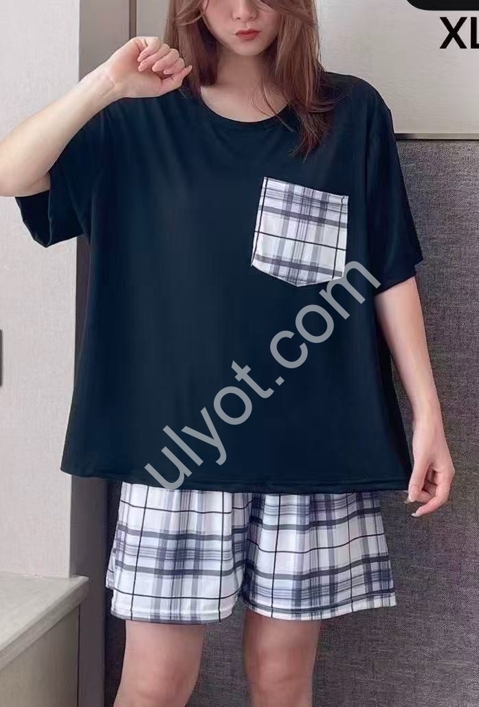 ПИЖАМА (XL-5XL) ЧЕРНЫЙ 710