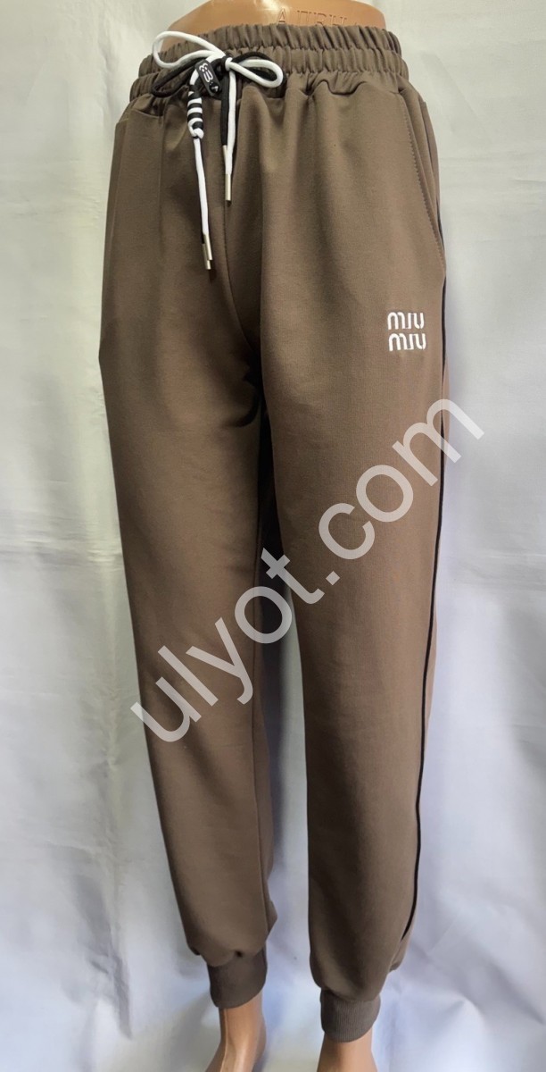 СПОРТ. ШТАНИ M40 (46-54) МАНЖЕТ КОРИЧНЕВИЙ