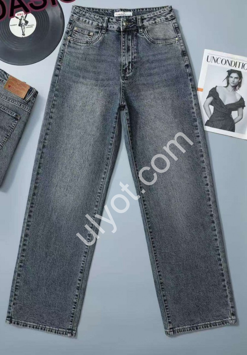 ДЖИНСЫ V&D (25-30) СЕРЫЙ+СИНИЙ 7034