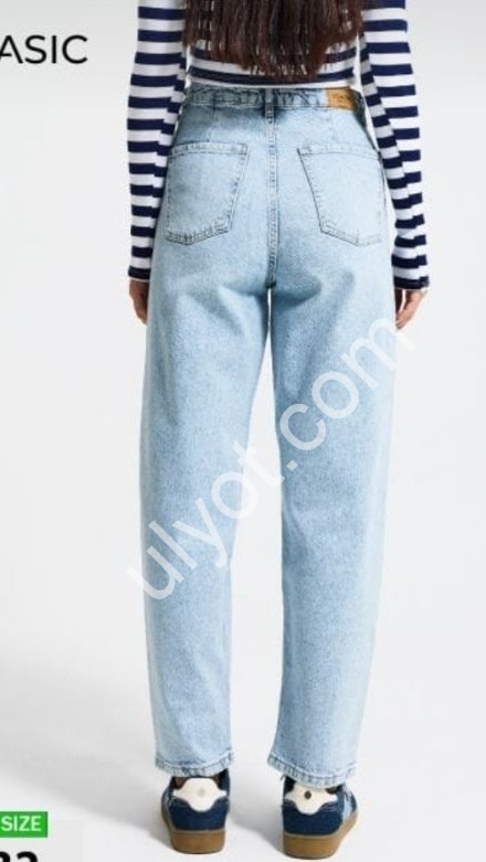 ДЖИНСЫ IT'S BASIC (32-36) ГОЛУБОЙ 3432/4s6/3