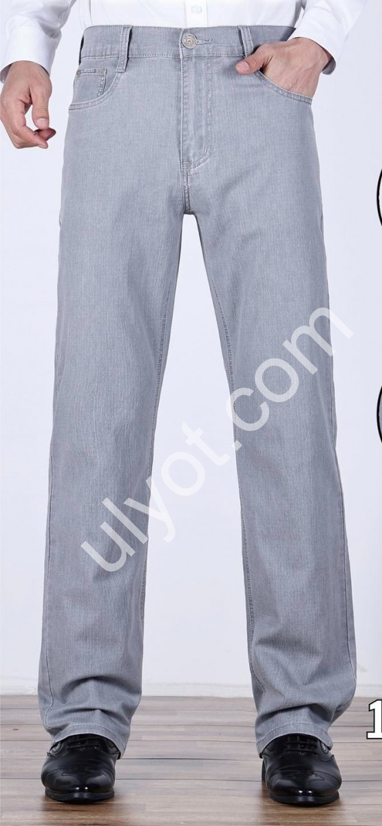 ДЖИНСЫ BASANJIU (32-40) СВ.СЕРЫЙ 024-18