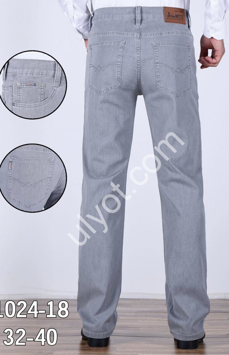 ДЖИНСЫ BASANJIU (32-40) СВ.СЕРЫЙ 024-18