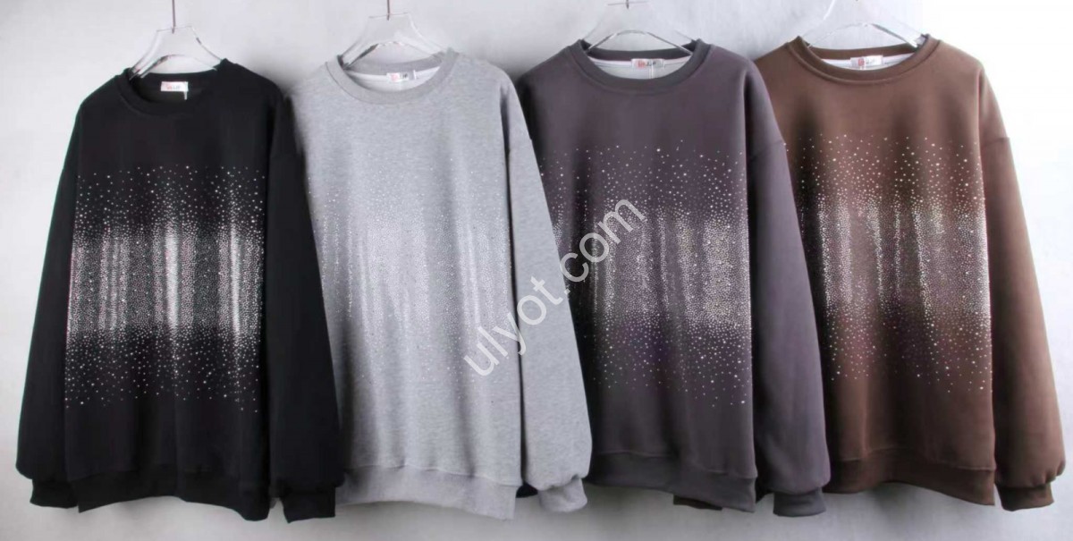 СВИТШОТ JJF (OVERSIZE 48-52) КАМНИ МИКС 2603