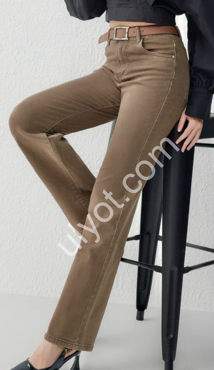 ДЖИНСЫ M.SARA (XS-XL) КОРИЧНЕВЫЙ 9320-59