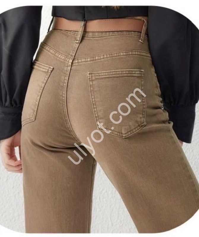 ДЖИНСЫ M.SARA (XS-XL) КОРИЧНЕВЫЙ 9320-59