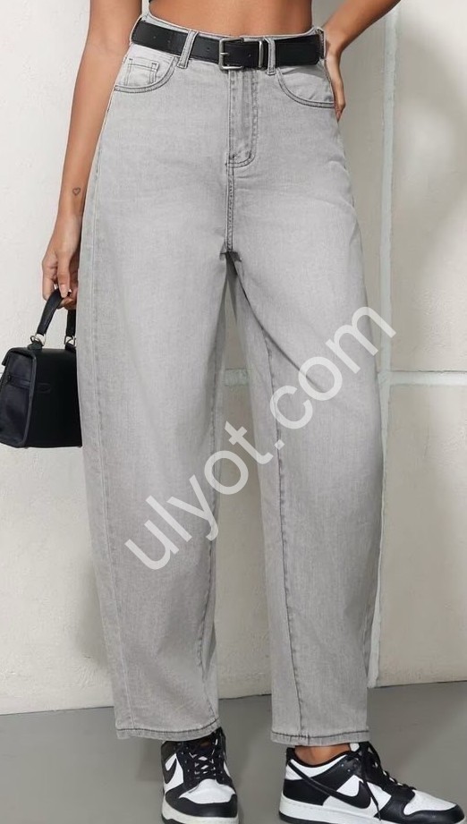 ДЖИНСЫ M.SARA (XS-XL) СЕРЫЙ 1579-E