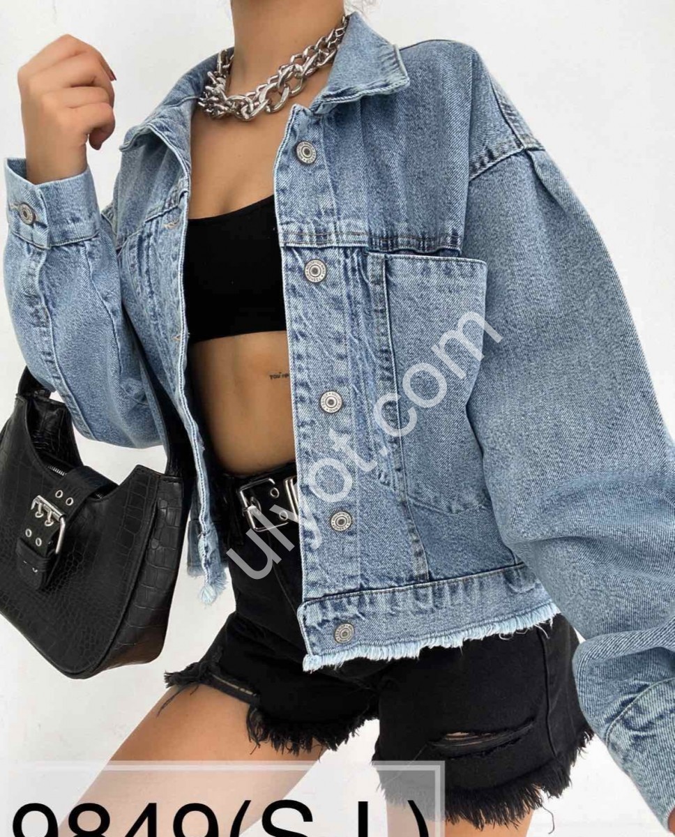 ДЖИНСОВАЯ КУРТКА TOP SHOP (S-L) ГОЛУБОЙ 9849