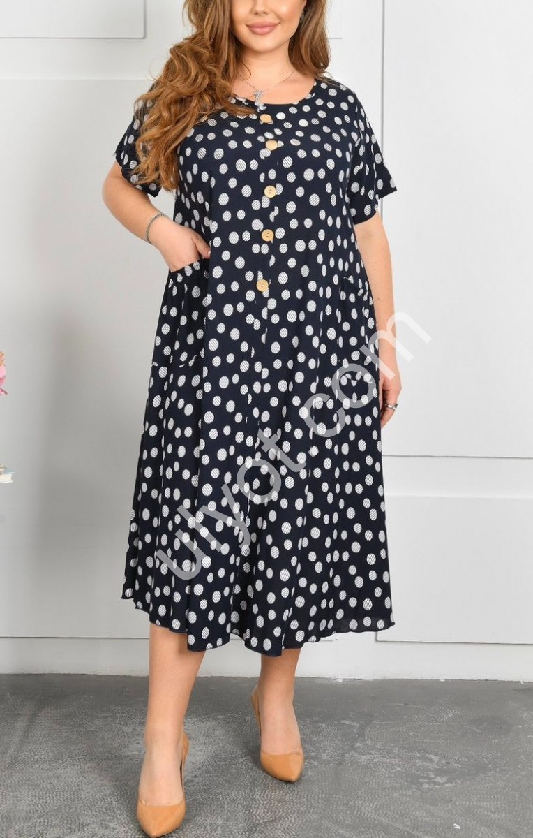 ПЛАТЬЕ (2XL-4XL) ЧЕРНЫЙ A8-1