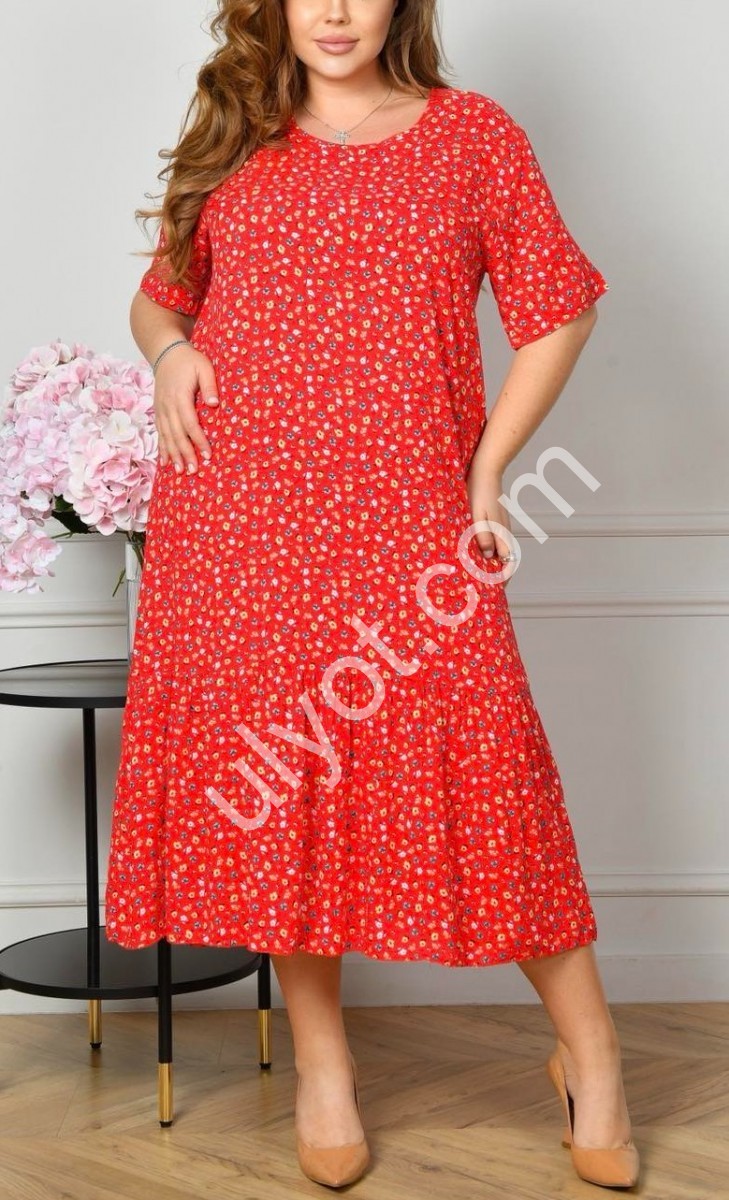 СУКНЯ (2XL-4XL) ЧЕРВОНИЙ A11