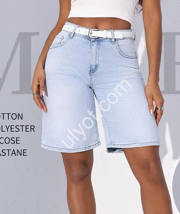 БЕРМУДЫ M.SARA (XS-XL) ГОЛУБОЙ 6517-6