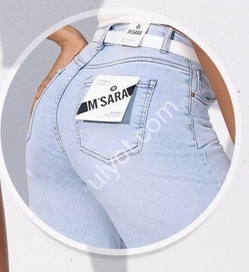 БЕРМУДЫ M.SARA (XS-XL) ГОЛУБОЙ 6517-6