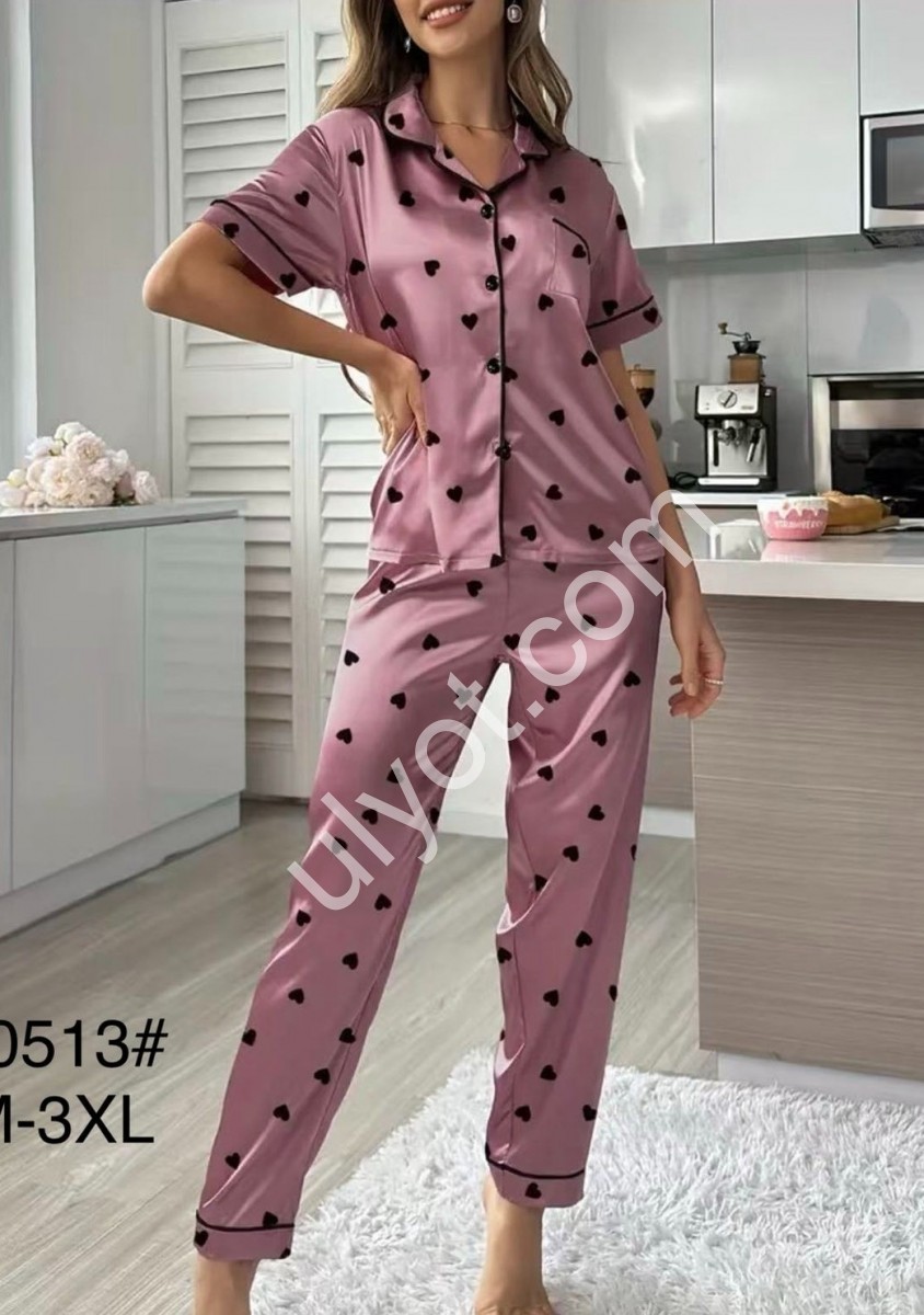 ПИЖАМА (M-3XL) ПУДРА 70513