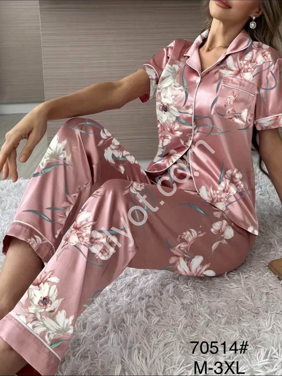 ПИЖАМА (M-3XL) ПУДРА 70514