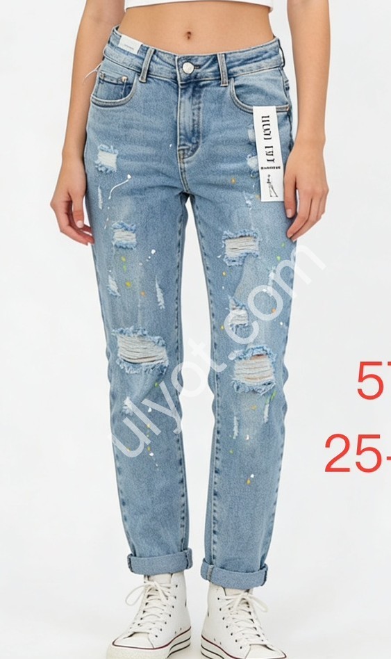 ДЖИНСЫ DENIM NEW (25-30) ГОЛУБОЙ 578