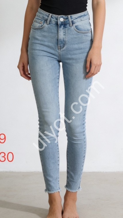 ДЖИНСЫ DENIM NEW (25-30) ГОЛУБОЙ 589