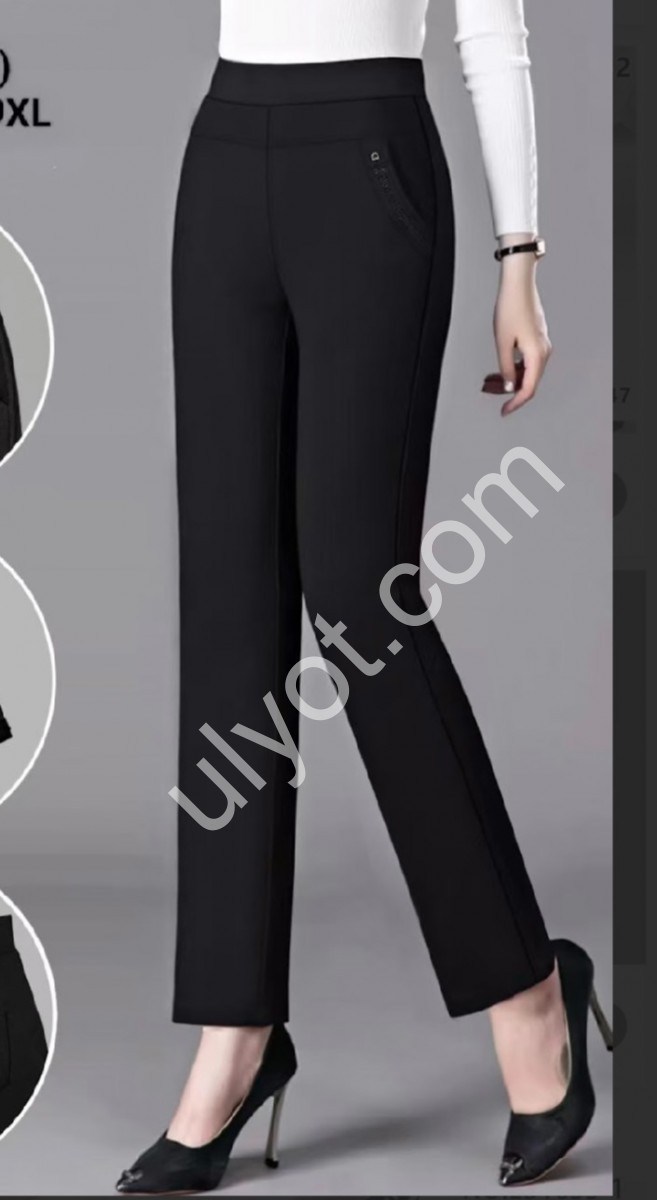 БРЮКИ (6XL-9XL) ЧЕРНЫЙ 4203