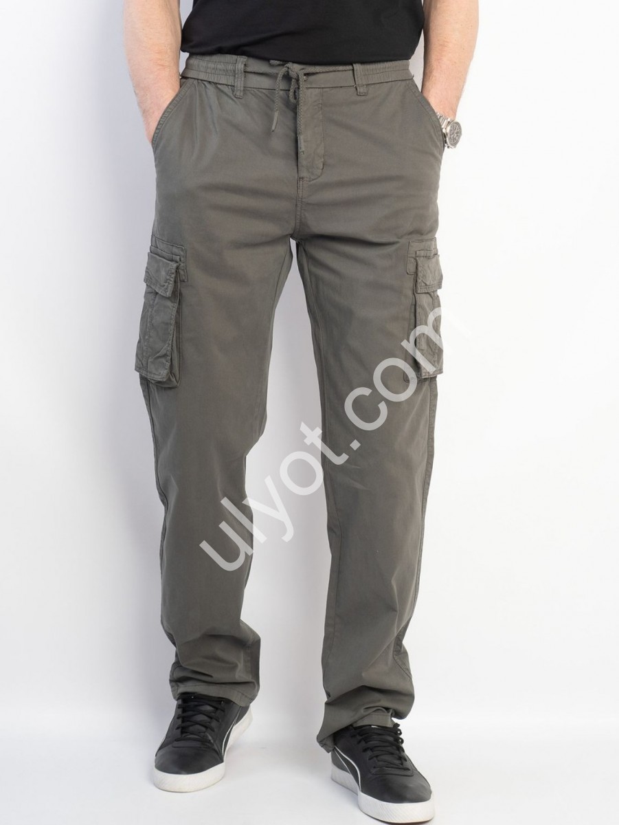 ДЖЕГИНСЫ AKPZEN (32-40) КАРГО СЕРЫЙ 8096-3